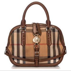 Burberry Brown House Check Orchard Owl Satchel/Handbag/Purse